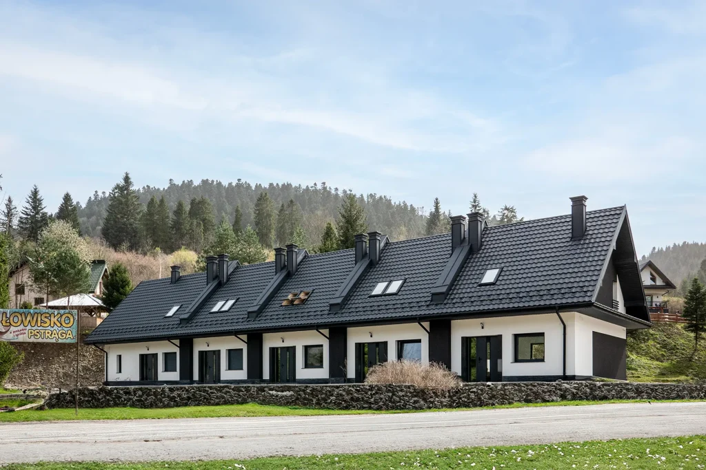 Widok na domki Zacisze Deluxe w Krościenku nad Dunajcem